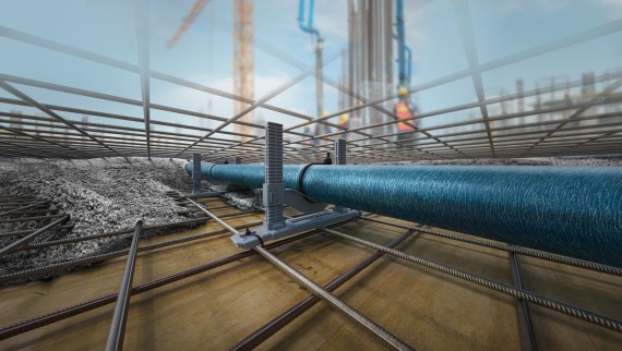 Uporaba sistema Geberit Silent-db20 v betonskih ploščah z vgrajenim betonskim nosilcem Uporaba sistema Geberit Silent-db20 v betonskih ploščah z vgrajenim betonskim nosilcem