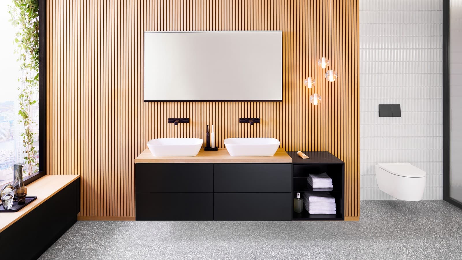 Kopalnica Geberit ONE s umivalnikom (© Geberit) Kopalnica Geberit ONE s umivalnikom (© Geberit)
