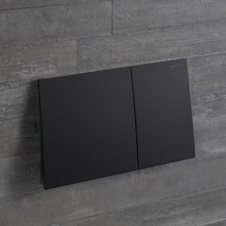 Aktivirna tipka Sigma70 v črni mat barvi (© Geberit) Aktivirna tipka Sigma70 v črni mat barvi (© Geberit)