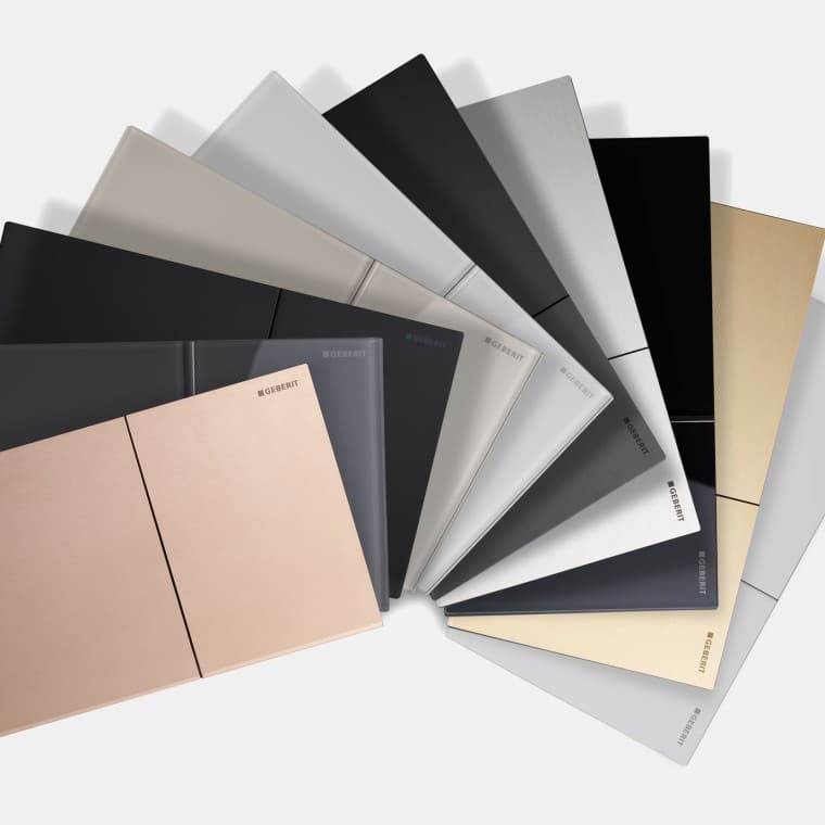 Geberit Sigma70 v različnih materialih in barvah Geberit Sigma70 v različnih materialih in barvah