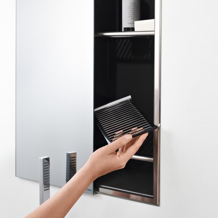 Niše za odlaganje predmetov v sivem odtenku umbre Niše za odlaganje predmetov v sivem odtenku umbre