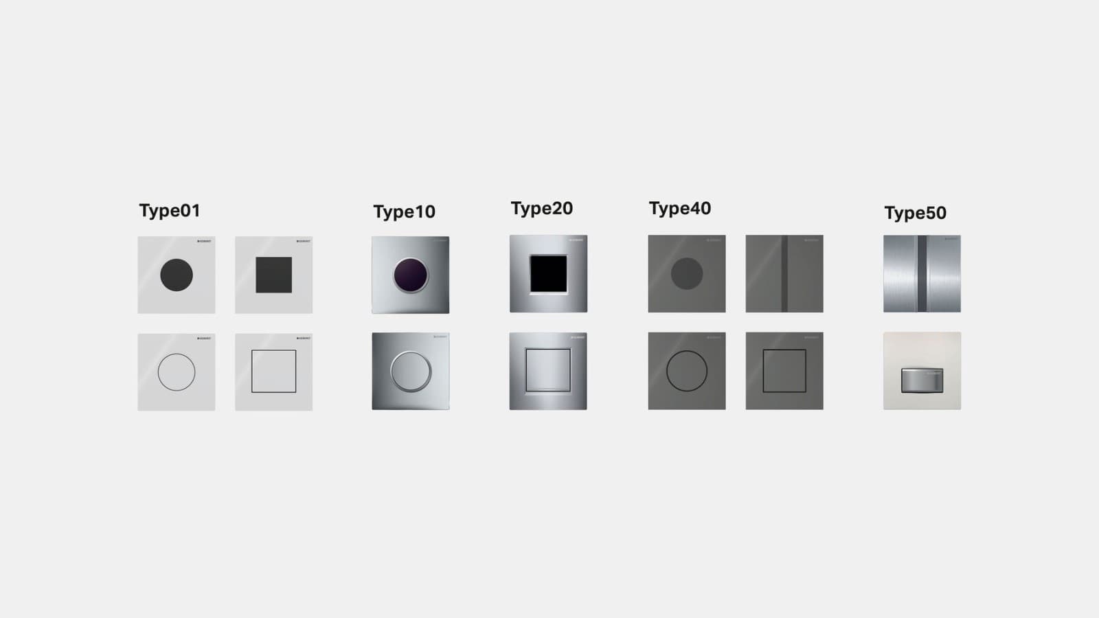 Pregled pokrivnih plošč za pisoarje Geberit Pregled pokrivnih plošč za pisoarje Geberit