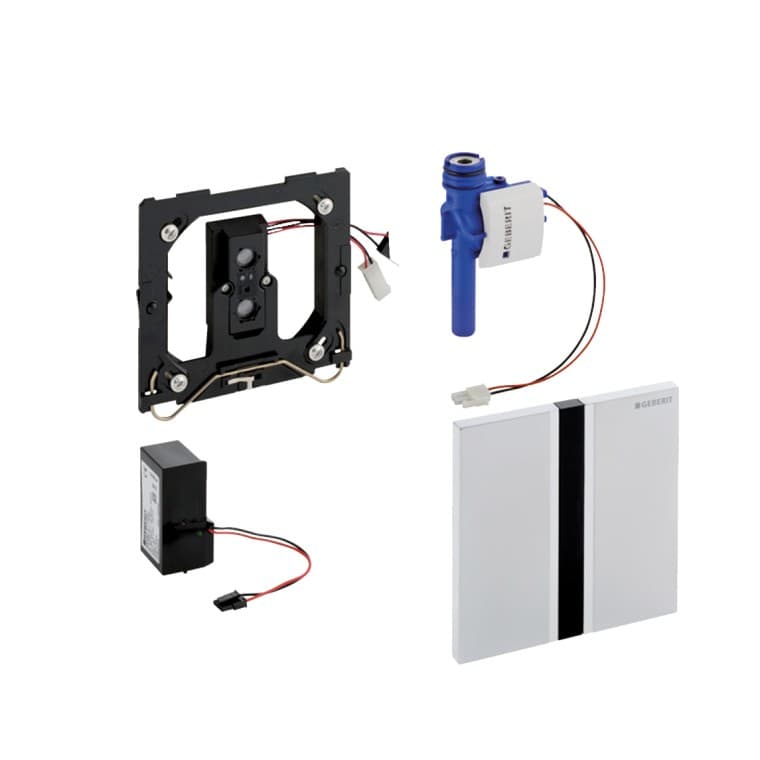 Brezkontaktno upravljanje splakovanja pisoarja z napajanjem iz omrežja Brezkontaktno upravljanje splakovanja pisoarja z napajanjem iz omrežja